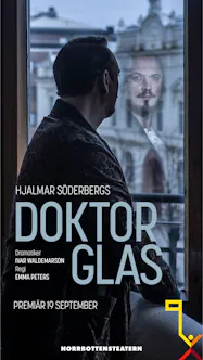 Affischbild, Doktor Glas. Format 1440 x 2560. Foto: Josefin Wiklund & Magnus Stenberg